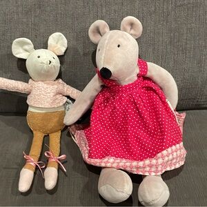 Moulin Roty Nini the Mouse & Anna Mouse Collectors